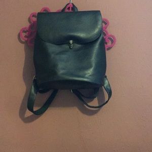 Black Leather Backpack